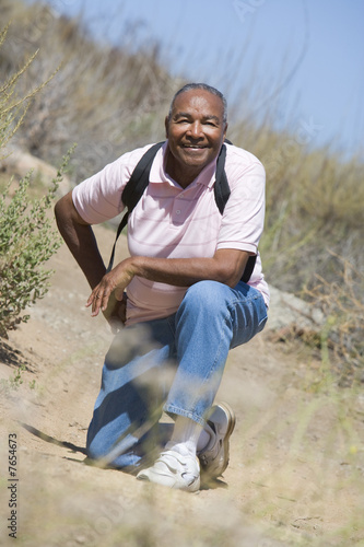 Senior man on walk