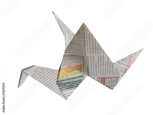 Newspaper origami craine