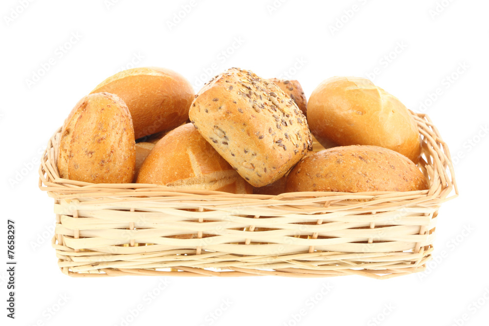 Bowl with bread rolls. Bowl with bread rolls.