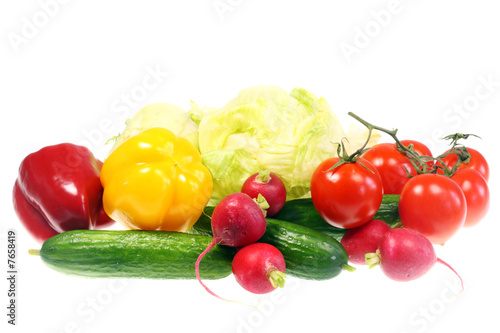 Bilde på lerret Vegetables isolated on white