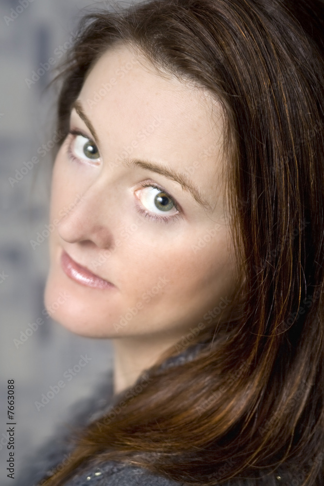 Woman in grey
