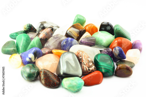 Фотография Group of different types birth stones.