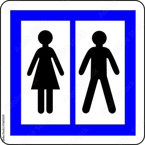 a0185 - Panneau information WC Hommes - Femmes