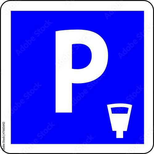 a0187 - Panneau information PARKING PAYANT