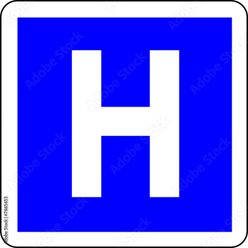 a0195 - Panneau information HOPITAL