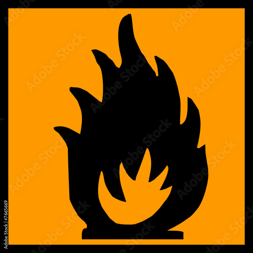 a0203 - Panneau information MATERIAUX INFLAMMABLES