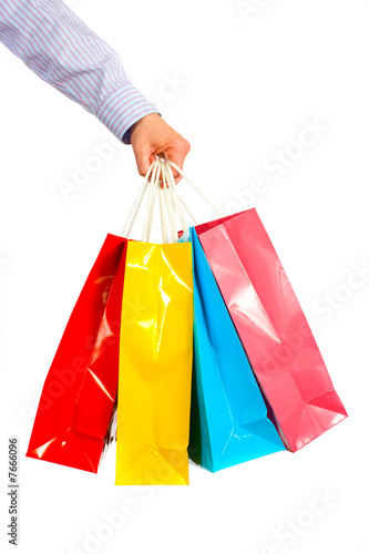 Shopping Bags on White