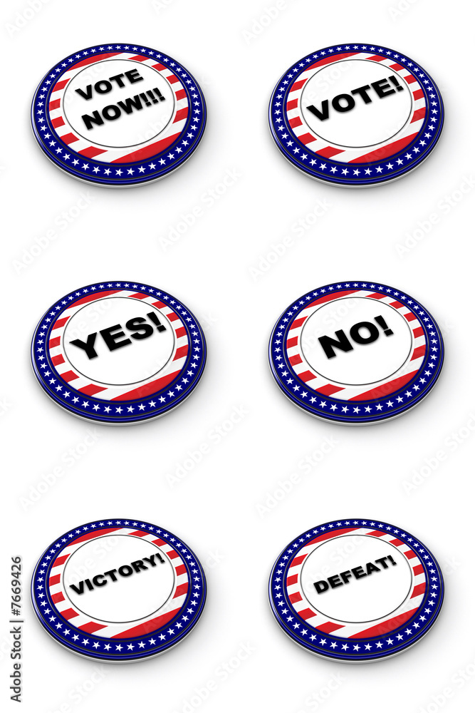 Election button collection
