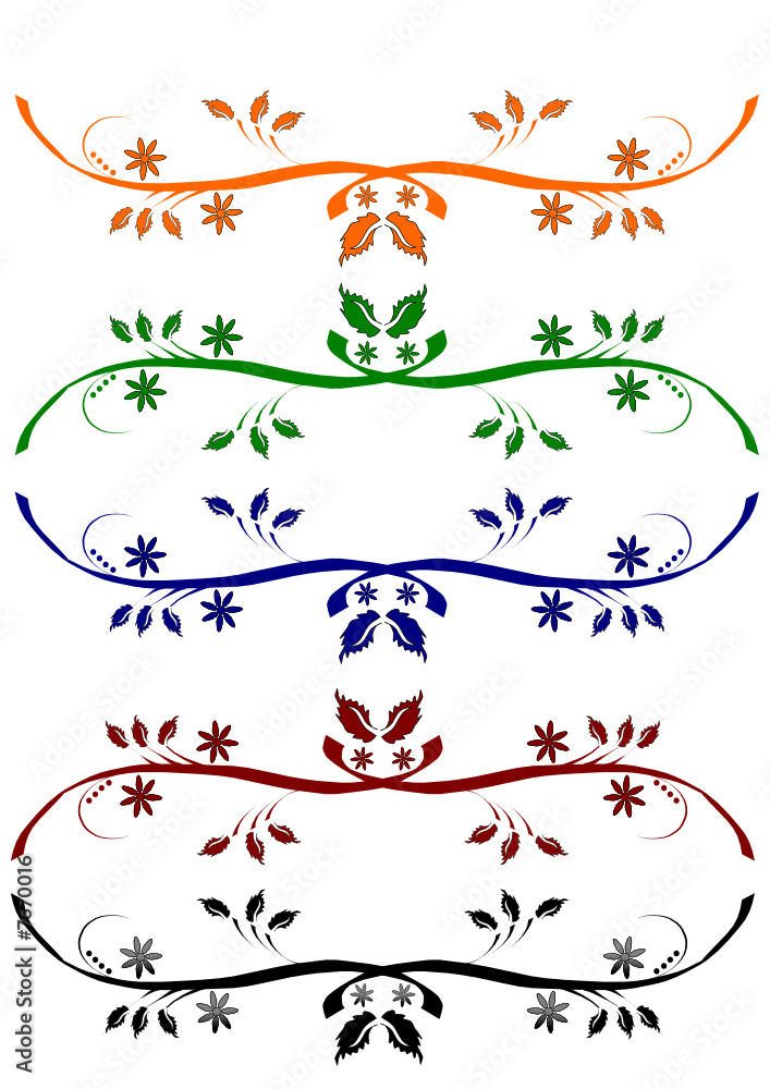 ornements multicolors