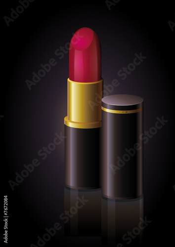 Rouge à lèvres (fond noir)