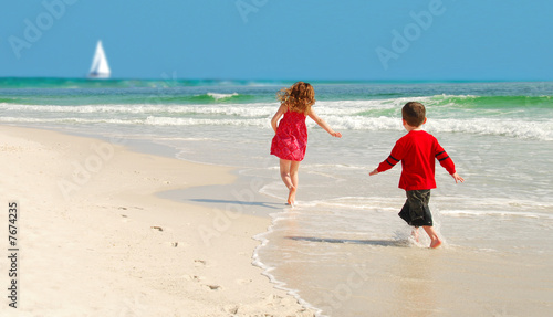 Beach Surf and Vacationers