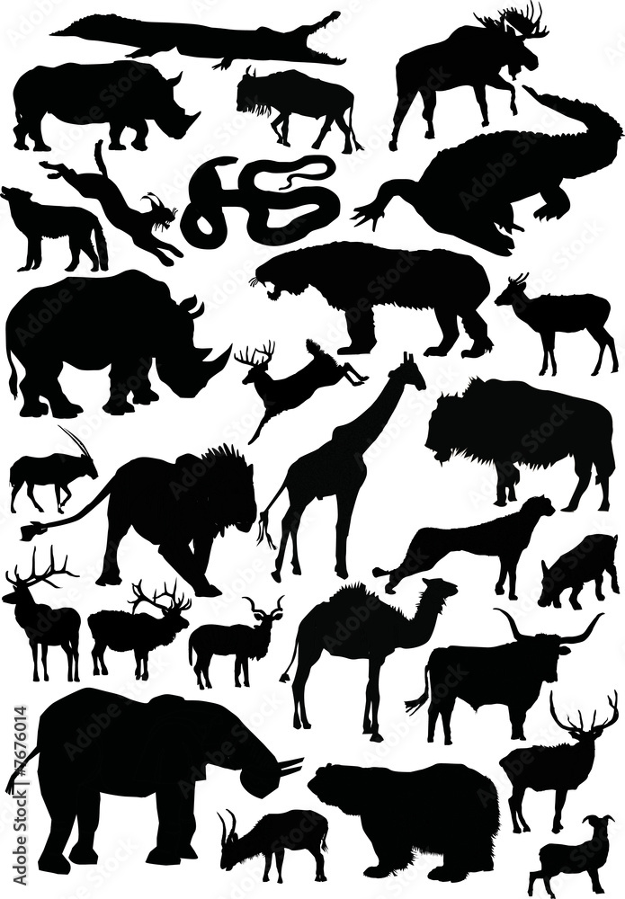 animals silhouettes large collection