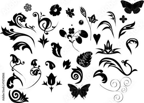 set of ornament elements