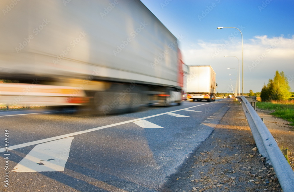 Fast moving truck
