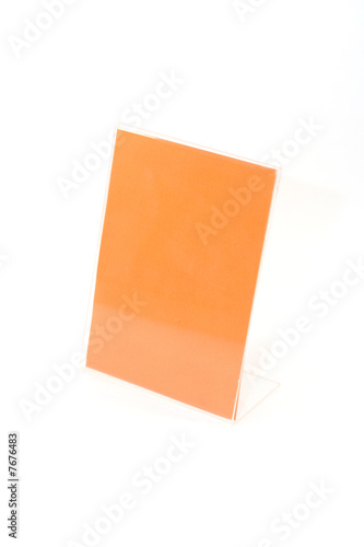 Paper holder with orange paper