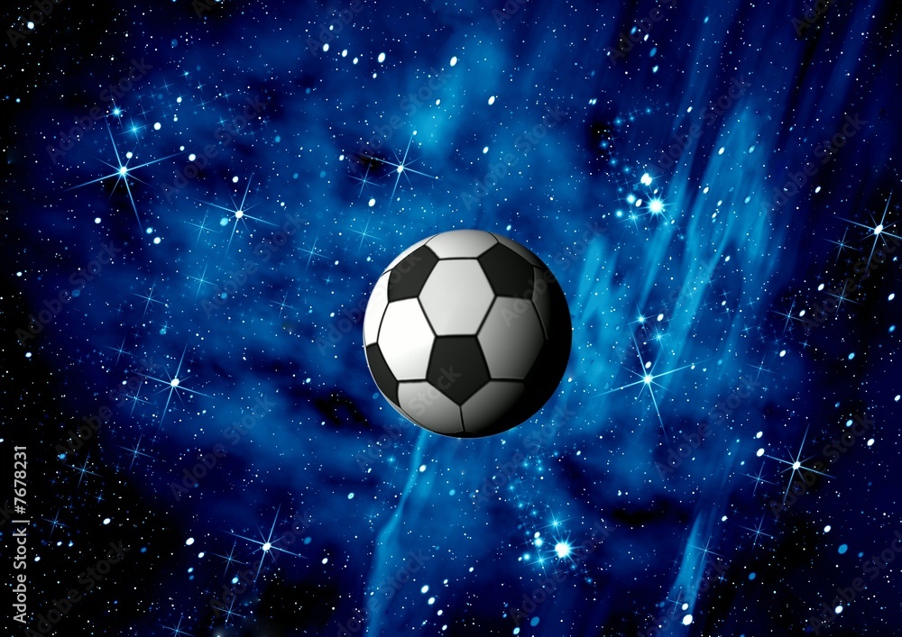 Football. Space abstract