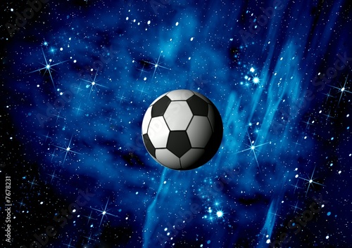 Football. Space abstract
