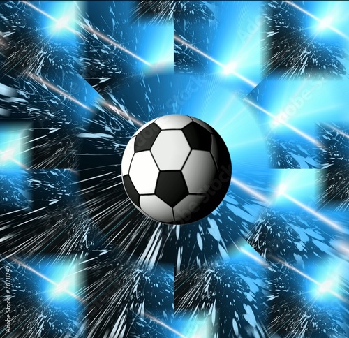 Football. Space abstract