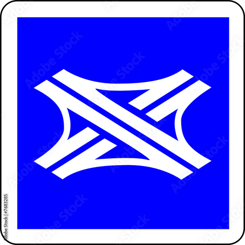 a0216 - Panneau information INTERSECTION AUTOROUTES
