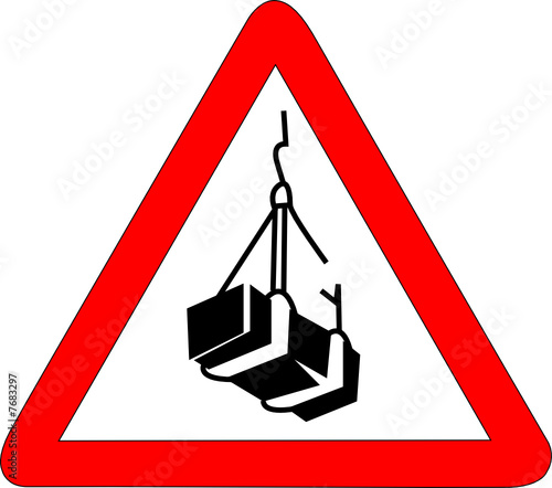 a0224 - Panneau danger CHARGE LOURDE