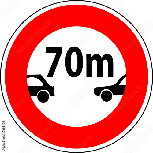 a0230 - Panneau danger DISTANCE DE SECURITE