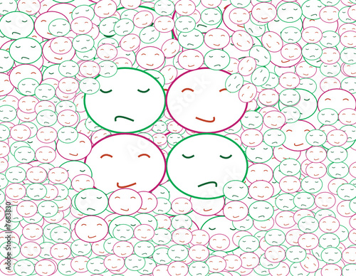 crowded faces