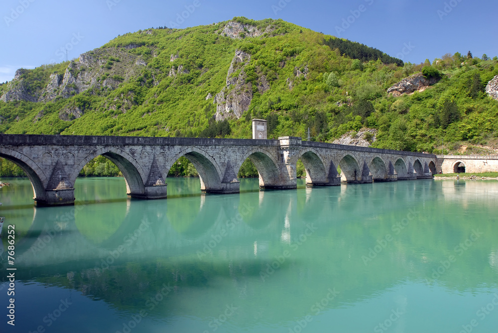 Old stone bridge in Visegrad