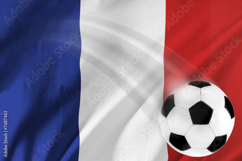 Soccer ball and french flag