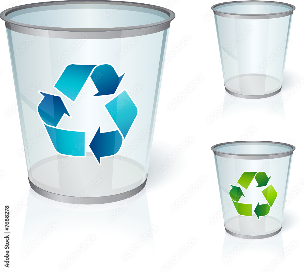 Poubelle en verre