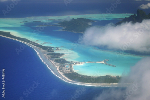 Widok z lotu ptaka na Bora Bora