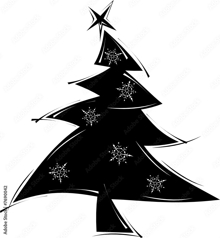 black Christmas tree