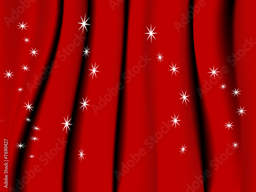 Red background with stars