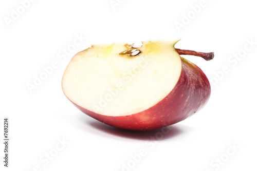section of red apple