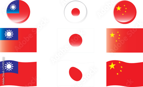 asian flags