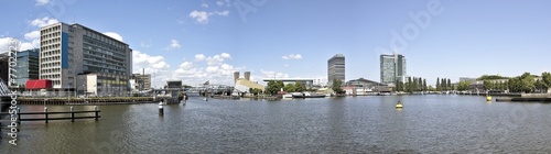 Canvas Print Panorama from Amsterdam city in the Netherlands