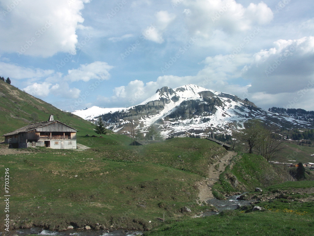 Obraz premium chalet in haute savoie