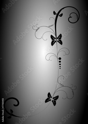 ornement floral sur fond dégradé