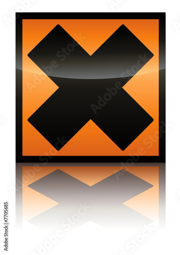Symbole de produit nocif (reflet métal)