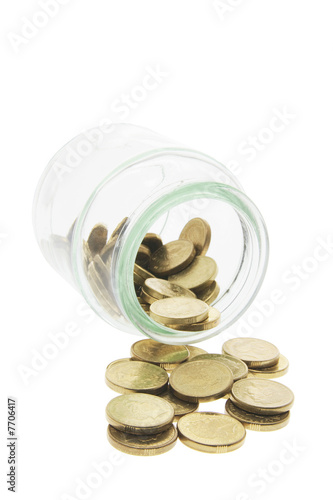 Glass Jar with Coins photo