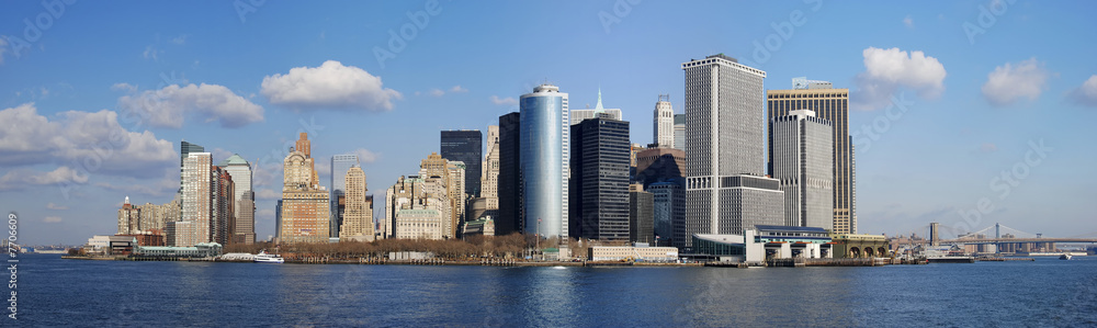 Seaside panorama of south Manhattan