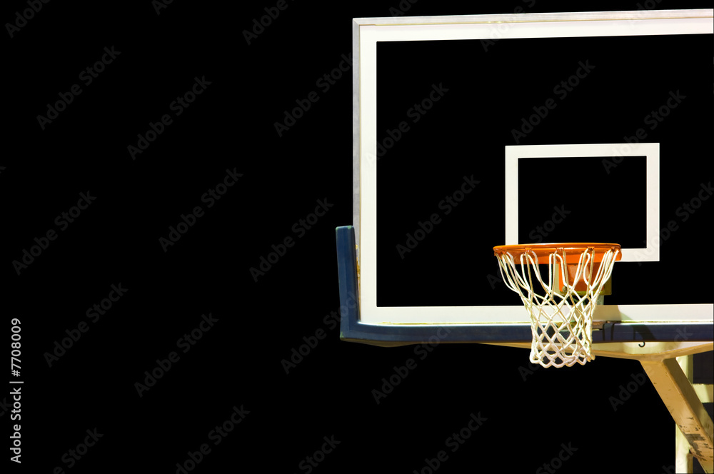 Fototapeta premium Basketball Goal on Black