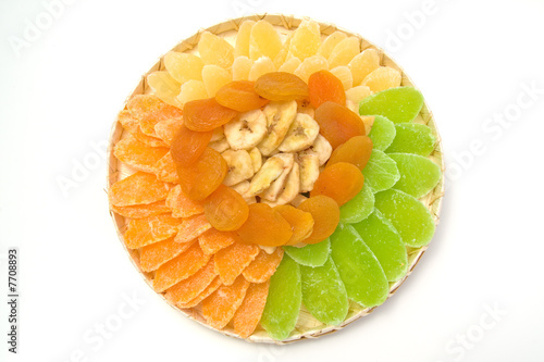 dried fruit colletction on white