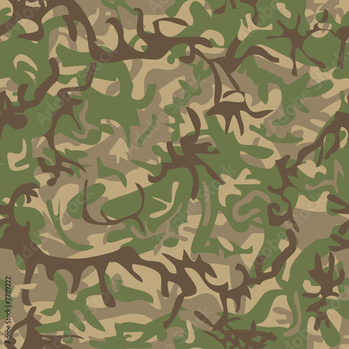 Seamless military pattern for textile industry