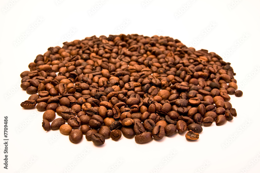 coffee beans on white background