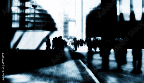 Schilderij op canvas View of busy businessmen in London city