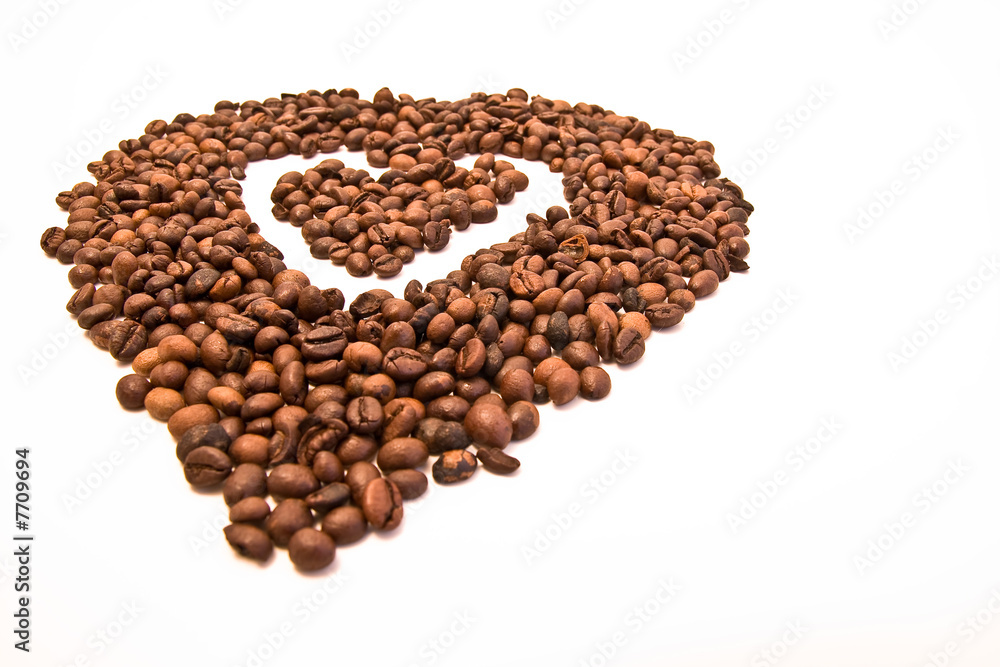 coffee beans on white background coffee beans on white background