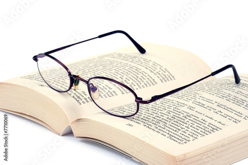 Book and an eyeglasses