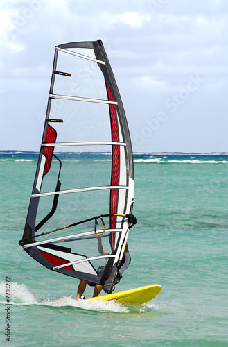 Wind Surfer at the Beach of Saipan