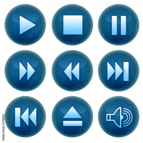 blue audio buttons