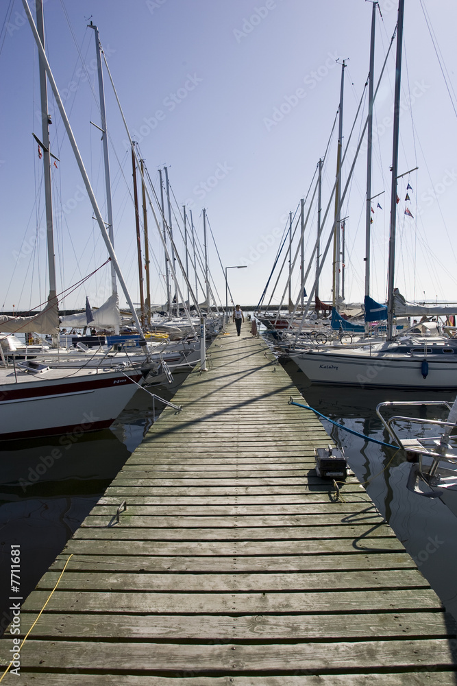 Fototapeta premium Steg im Hafen Marstal